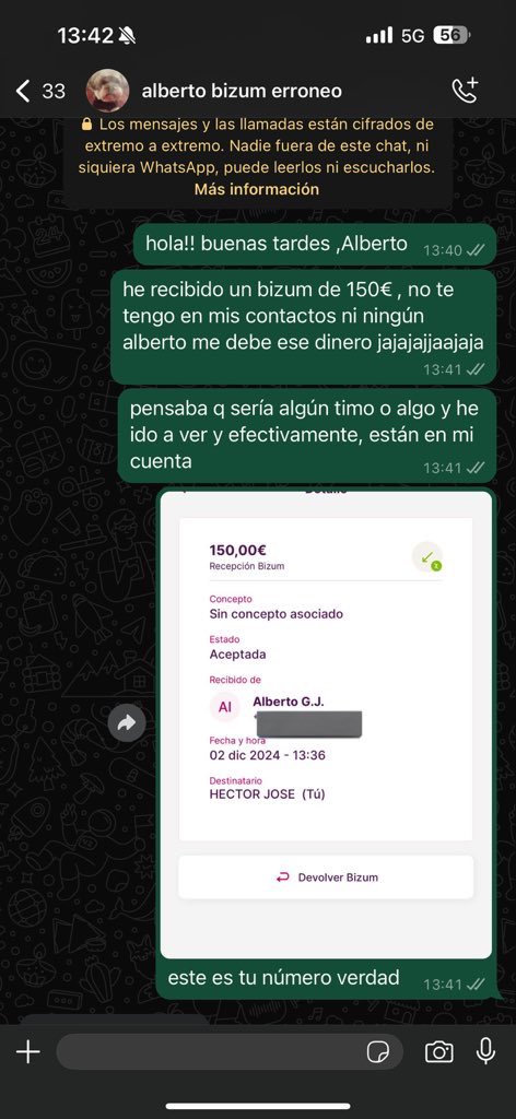 _Rotceh_hl's tweet photo. que me ha llegado un bizum x error de alguien y he ido a ver mi cuenta del banco y de bizum y efectivamente no es un timo así que le he hablado al tío y se lo de vuelto . LA VIDA DE DEBE MUCHO https://t.co/RUGIEWJWmu