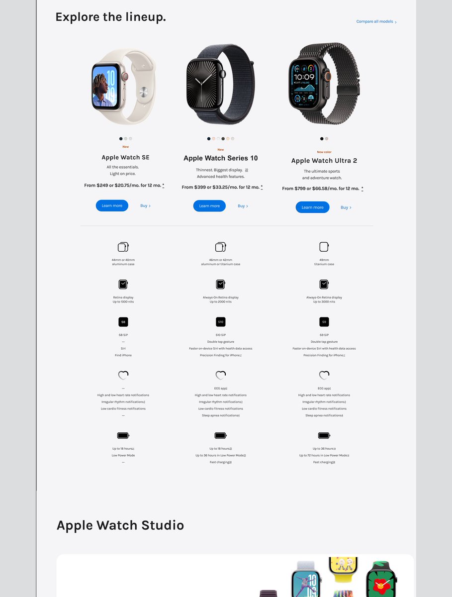 GaniyyNafiu's tweet image. 🚀Day 2 of #DecemberChallenge I replicated the Apple Watch landing page, I’m excited to share it with you all! 

please let me know what you think! Your opinions mean a lot as I continue to improve my design skills. ✨

#DesignChallenge #WebDesign #UIUX #AppleWatch #LandingPage