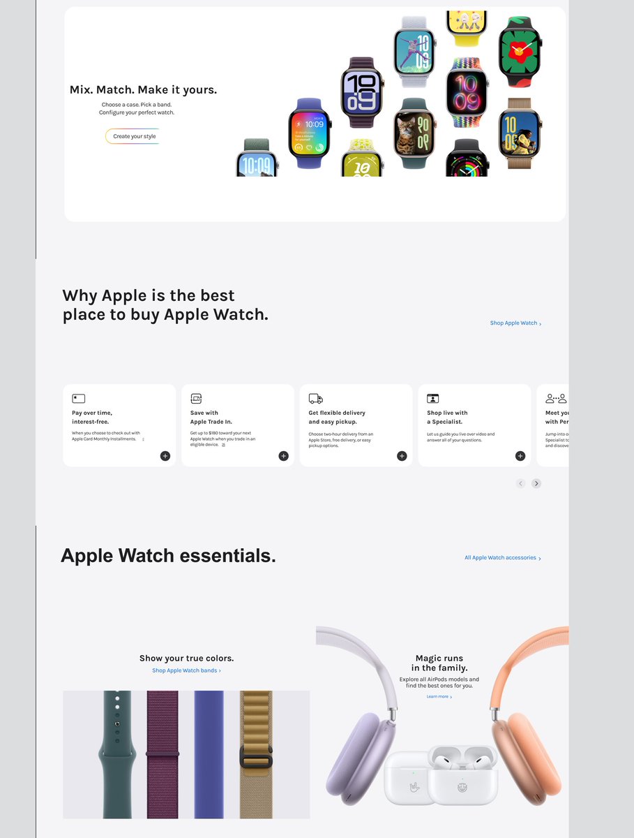 GaniyyNafiu's tweet image. 🚀Day 2 of #DecemberChallenge I replicated the Apple Watch landing page, I’m excited to share it with you all! 

please let me know what you think! Your opinions mean a lot as I continue to improve my design skills. ✨

#DesignChallenge #WebDesign #UIUX #AppleWatch #LandingPage