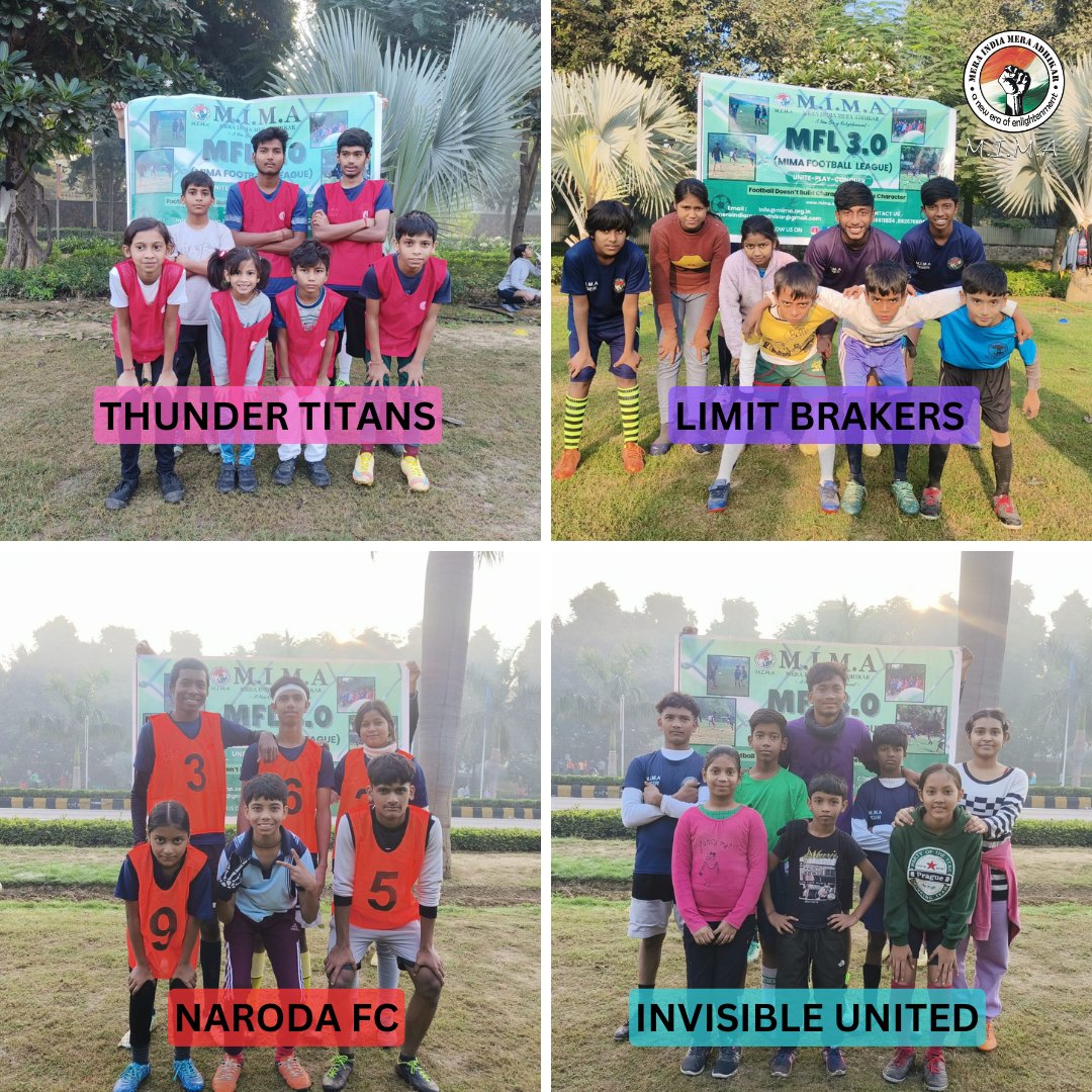 MIMA_NGO's tweet photo. MFL 3.0 with over 130 underprivileged kids, where dreams take the field!   This one-month league isn't just about football; it's about inspiring minds and guiding them towards brighter futures through education and passion. https://t.co/jVLkseEvV6