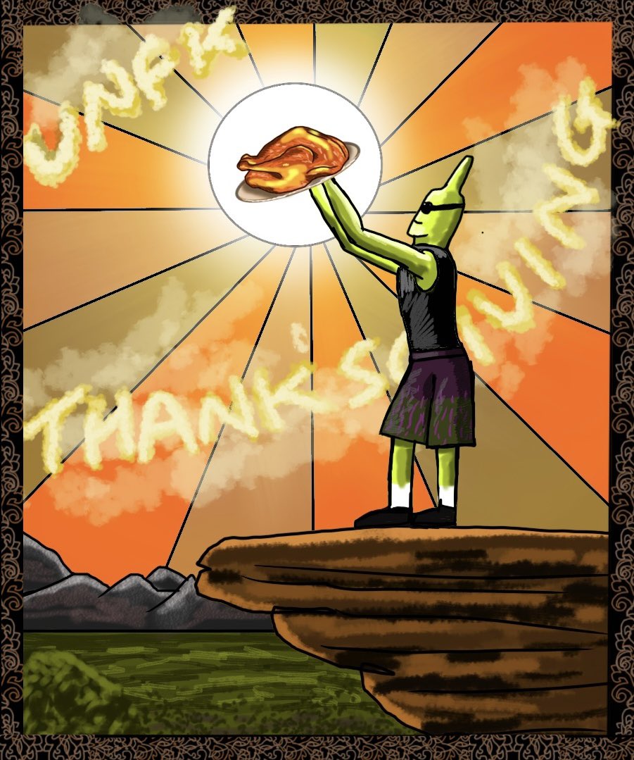 28leaps's tweet photo. Thanksgiving spirit kept the @UNFKearth team locked in and having some amazing time with their family.

$UNFK never left, only coming back stronger🖕❤️

@UNFKmemelords #UNFKart https://t.co/xesc0UH1cT