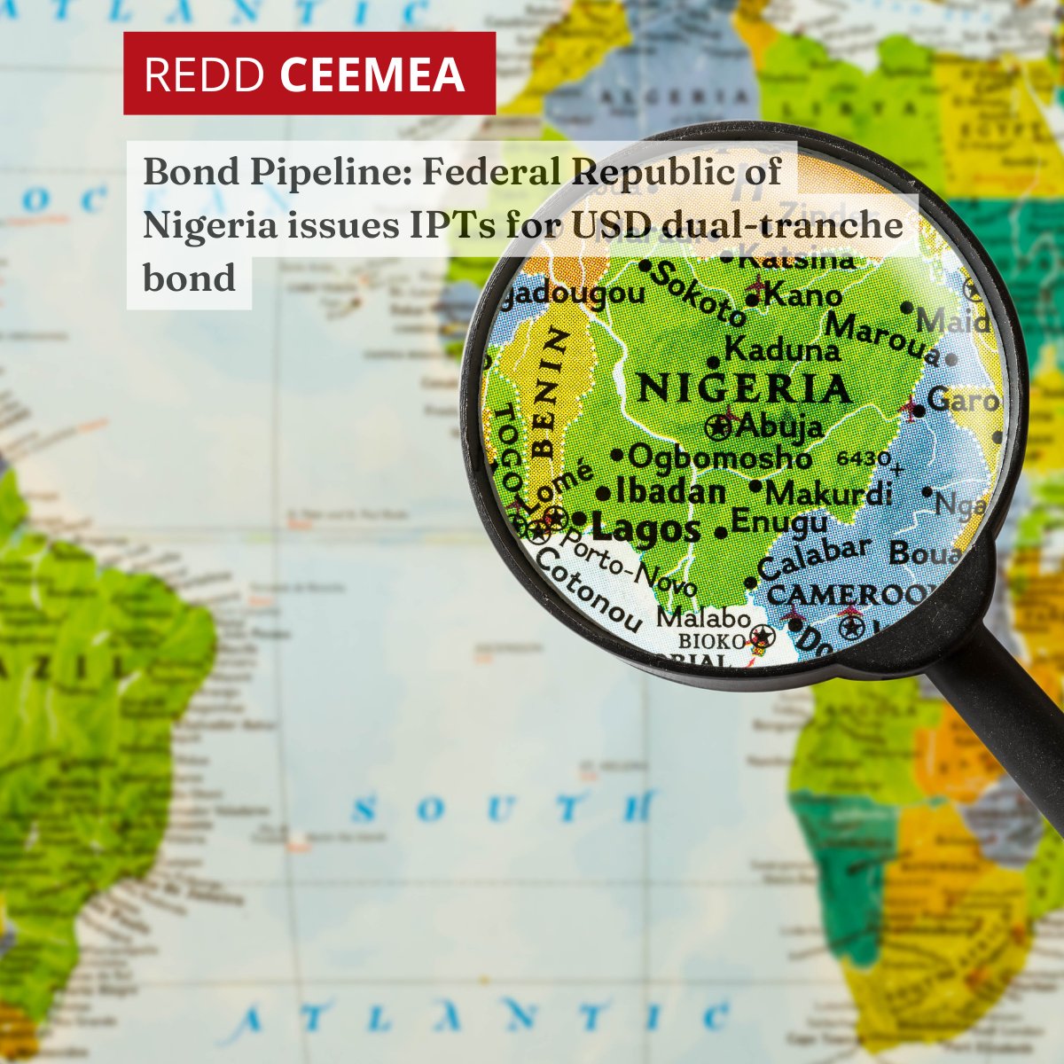 ReddIntell's tweet image. Last week, REDD guided the market on Nigeria’s plans to announce a new Eurobond this week. This morning, Nigeria has issued initial price thoughts for a dual-tranche bond issuance. Request a trial for in-depth local insights like this: hubs.la/Q02ZYd9P0