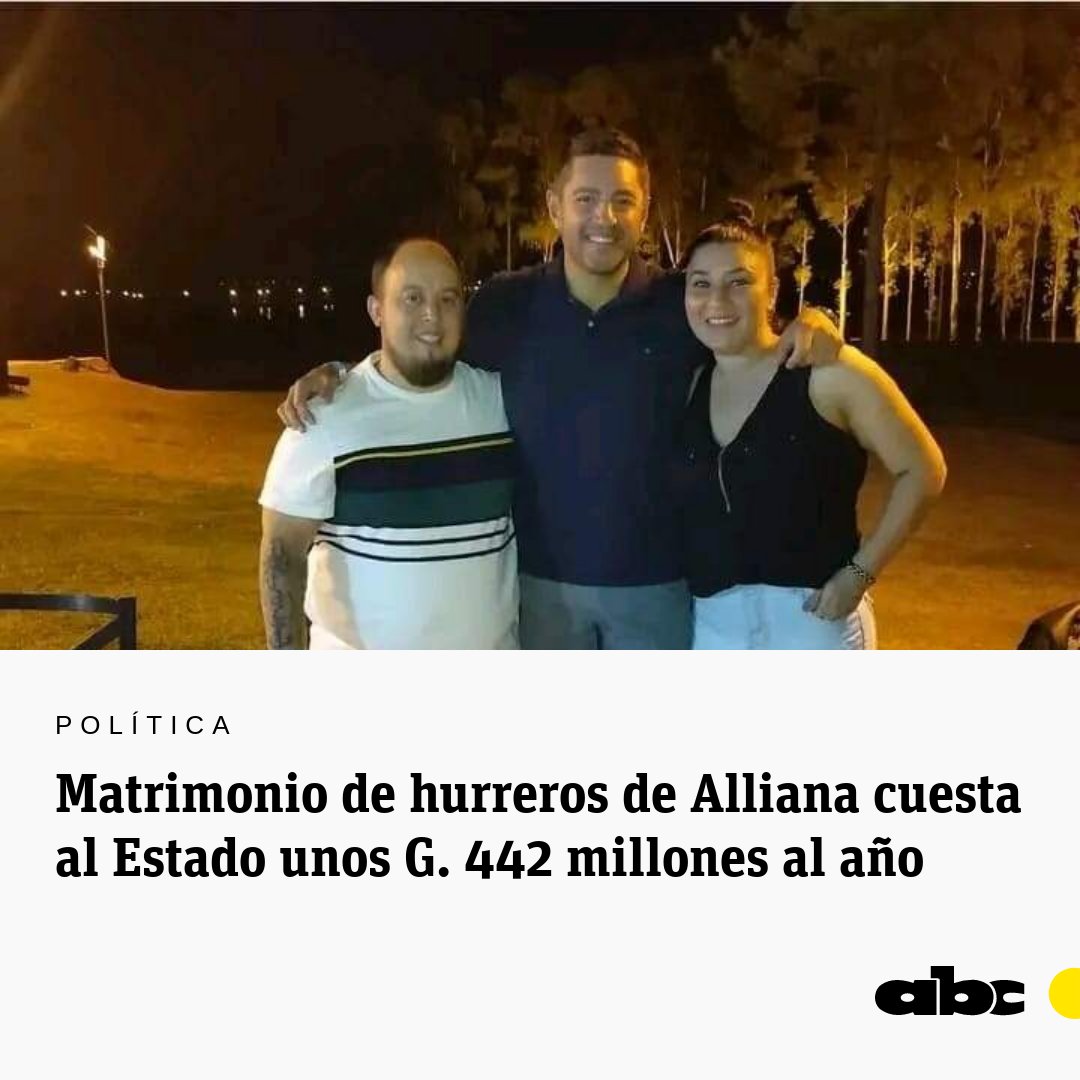 #YaEstánMejor | Un activo hurrero del vicepresidente Alliana, fue comisionado de la Cámara Baja –donde percibe un salario de G. 17 millones– a la Gobernación de Ñeembucú como director. Su esposa, fue denunciada por supuesto planillerismo.

Leé más: abc.com.py/politica/2024/…