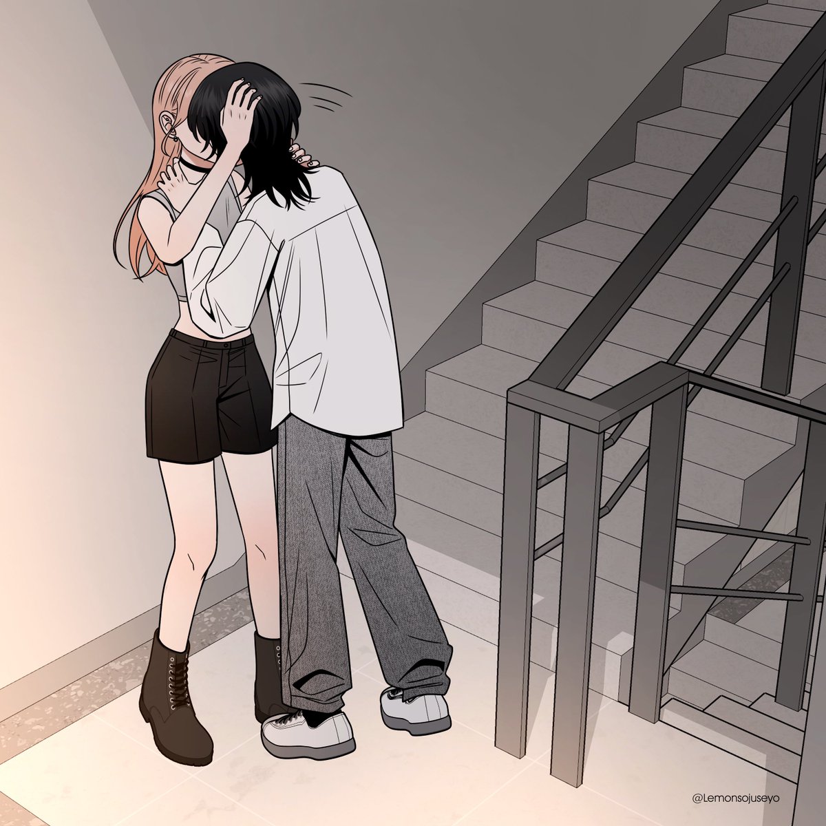 Shut up and kiss me now.
.
#gl #웹툰 #webtoon