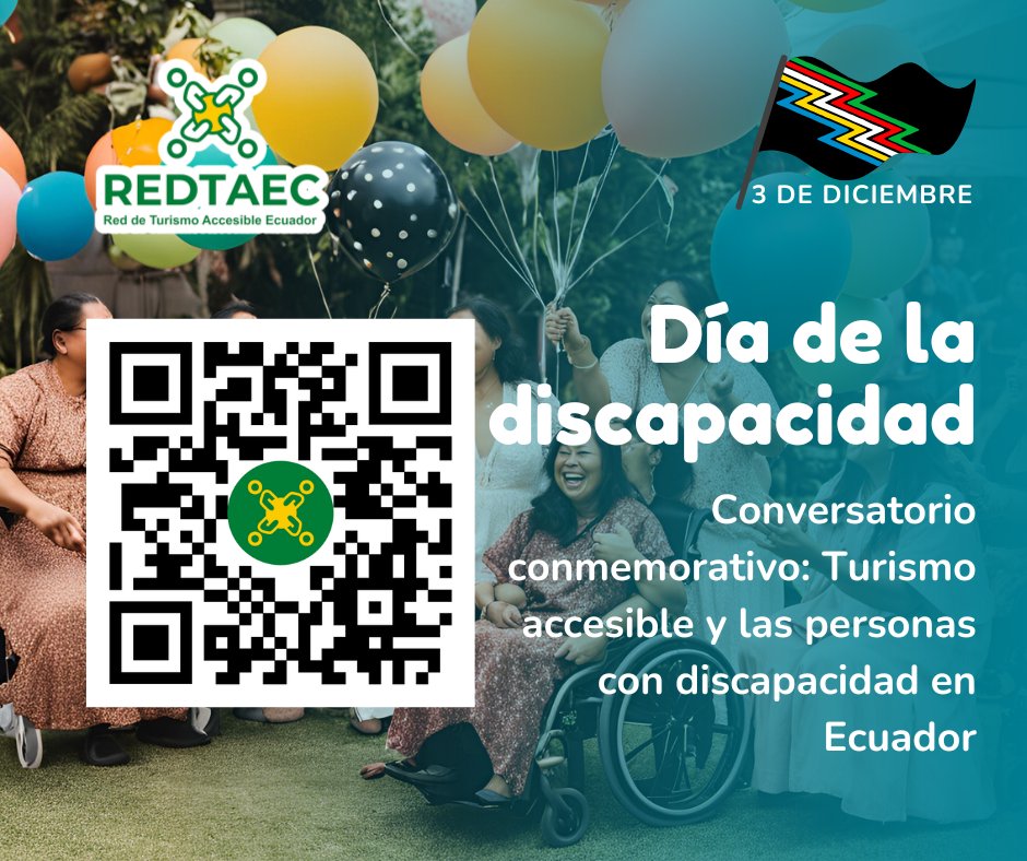 ¿Aún no te registras? Sigue el link o escanea el código QR para celebrar juntos este día internacional de las personas con discapacidad #IDPD gracias a #redtaEC. No olvides acompañarnos para ganar un viaje de #iRoutes.