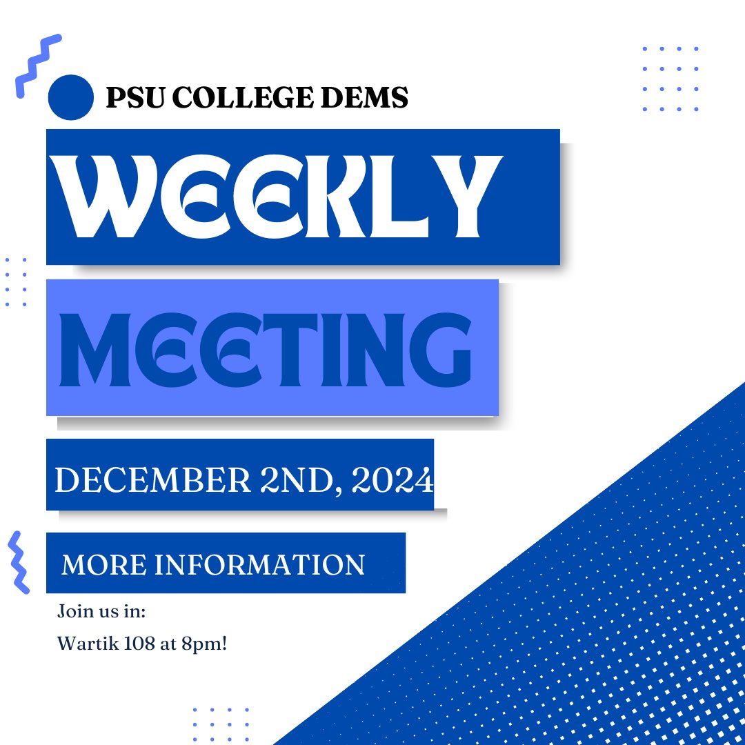 Join us tonight for our meeting in Wartik 108!