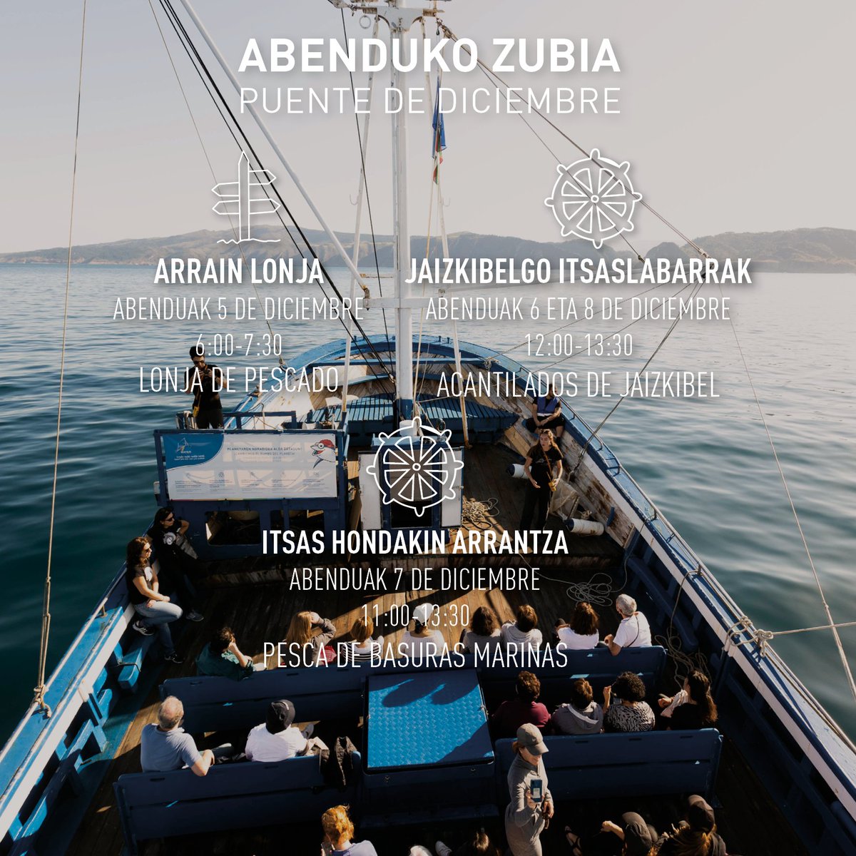 Abenduko zubia ia heldu zaigu eta programazio berezia prestatu dugu. Animatu MATER bisitatu zein jardueretan parte hartzera. Urteko azken nabigazioak 2025eko martxorarte. Ez galdu aukera.

 Izen ematea:
 619814225
 info@mater.eus