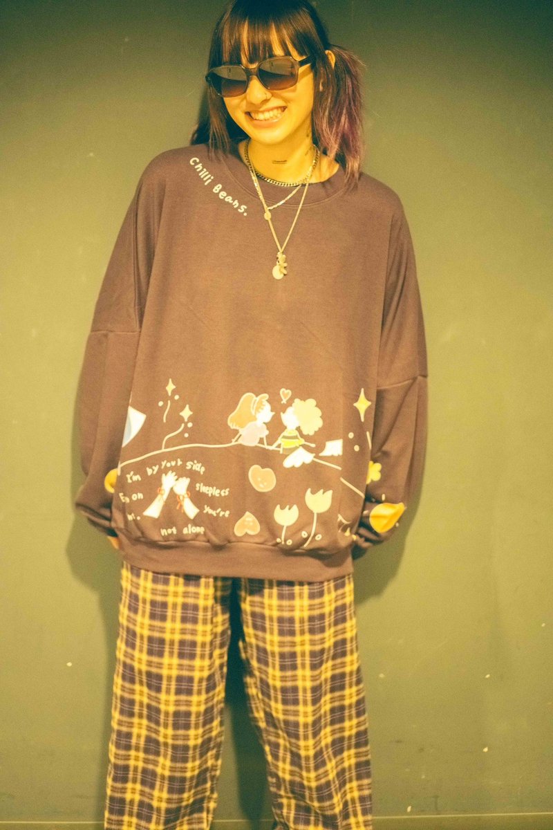 ミュージシャン Chilli Beans. - Check pants ◉Sweatshirt Lily: L size Moto: L size Maika: M size ◉Check pants