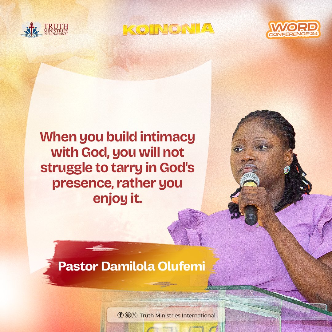 TRUTHMIN_'s tweet photo. Excerpts from Word Conference'24

It was a wonderful time in God's presence 🙏 

#wordconference #truthministriesinternational #koinonia #damiolufemi #excerpts #fellowshipwithgod https://t.co/iStTCE6J3k