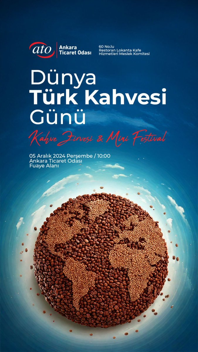 nlyal's tweet photo. 🎉 5 Aralık Türk Kahvesi Günü ve Geleneği 
Ankara Ticaret Odası'nda bu yıl ikincisini düzenlediğimiz etkinliğimize davetlisiniz! 

📅 Tarih: 5 Aralık 2024, Perşembe
🕙 Saat: 10:00 - 17:00
📍 Yer: Ankara Ticaret Odası - Meclis Salonu https://t.co/1Rqz9E1TKA