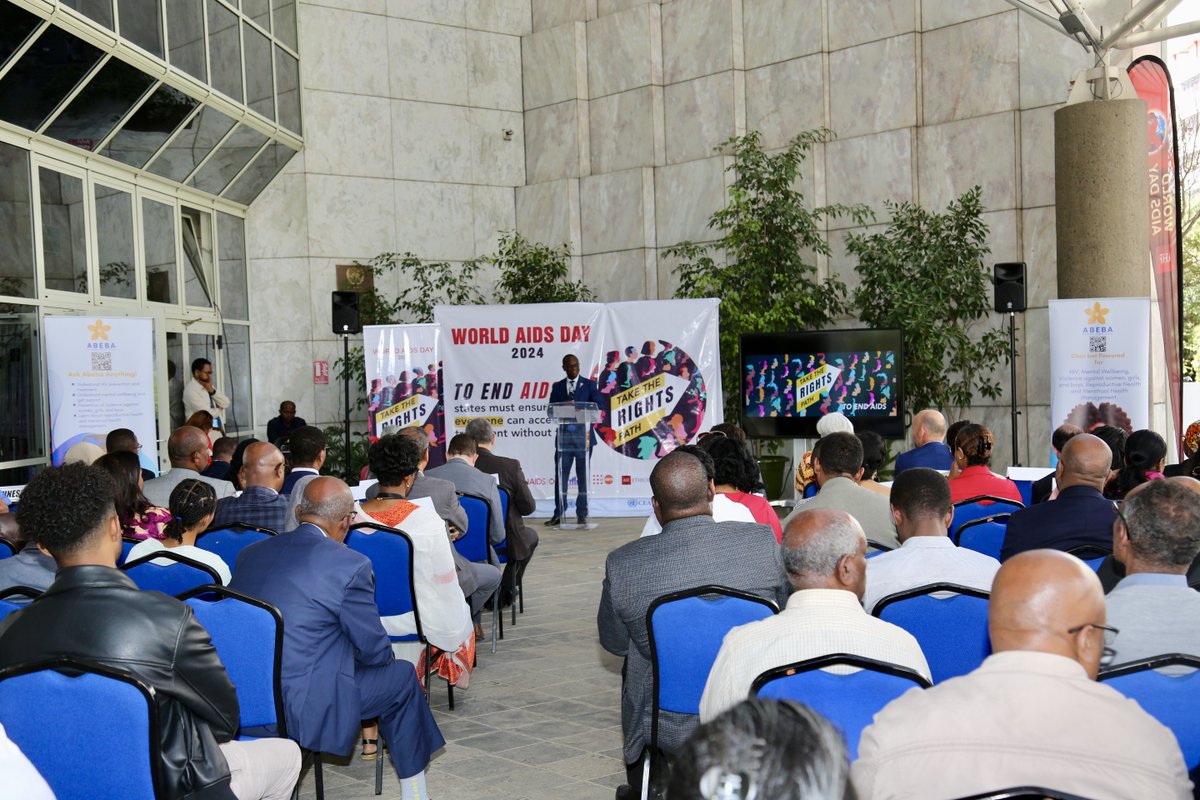 UNFPAEthiopia's tweet photo. Today, on #WorldAIDSDay, we emphasized the importance of 'Taking the rights path'—one that upholds human rights, equity, and universal access.

By breaking stigma &amp; ensuring equitable healthcare, we can #EndAIDS.

Together, we can make a difference! 

@UNAIDS @UNFPA #WAD2024 🌍❤️ https://t.co/5QeoCsZQig
