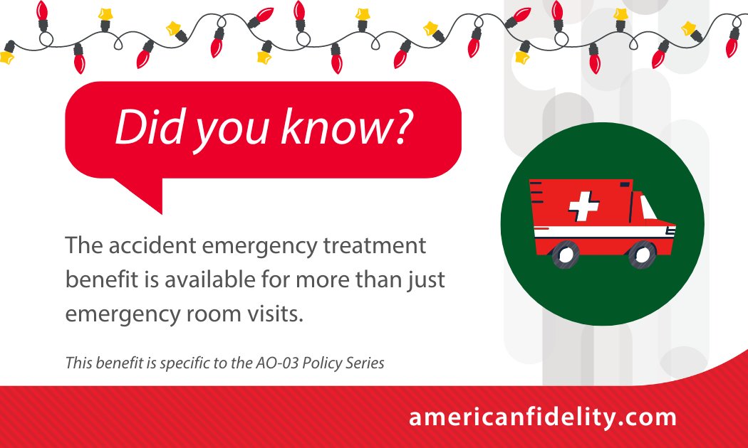 Did you know? The accident emergency treatment benefit is available for more than just emergency room visits.