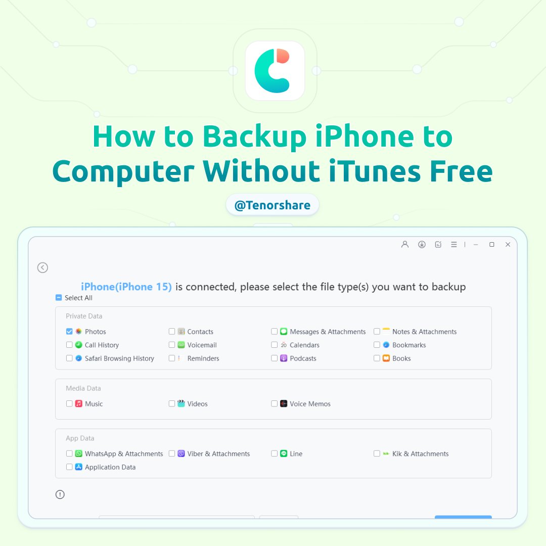 Tenorshare_Inc's tweet image. 🫸Don’t rely only on iTunes to back up your iPhone.
💡Here are 4 methods to give you the best option for any situation.

Article: tenorshare.com/iphone-backup/…

#Tenorshare #iCareFone #iPhoneBackup #iTunesAlternative