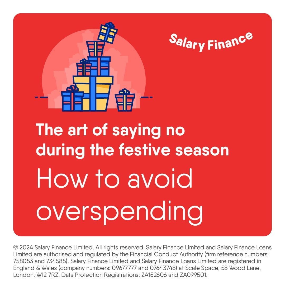 Feeling the pressure to overspend this holiday season? Learn the art of saying no &amp; keep your finances in check with Salary Finance’s latest blog. Discover practical tips to prioritise your spending, set a budget &amp; celebrate without breaking the bank; buff.ly/4ftiDXe