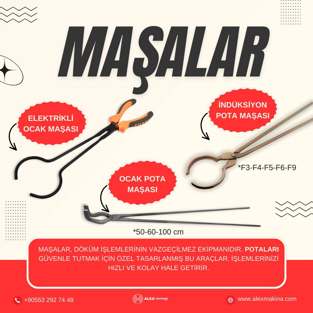 Alex Makina | Türkiye'nin En Büyük Kuyumcu Malzemeleri Sitesi
MAŞALAR | Alex Makina

👉 Potaların rahat bir şekilde tutulabilmesi için özel olarak tasarlanmıştır.