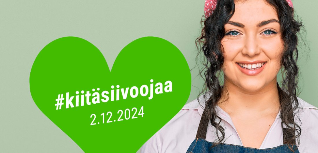 💚 Tänään vietetään valtakunnallista Puhtauspäivää, jolloin nostetaan esiin puhtausalan ammattilaisten tekemää arvokasta työtä. Puhtauspäivää vietetään vuosittain joulukuun alussa, ja päivän viettoon liittyy olennaisesti siivoojien kiittäminen.

#KiitäSiivoojaa #PuhtausPäivä