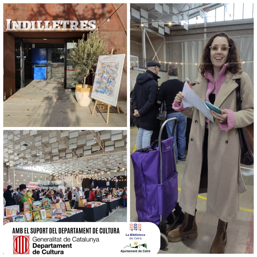 Aquest cap de setmana hem anat a comprar fons per la biblioteca a la Fira Indilletres de la Bisbal d’Empordà. 
Aviat tindreu les novetats disponibles! 😍
Amb el suport del Departament de Cultura de la Generalitat de Catalunya <a href="/cultura_cat/">Cultura</a>
