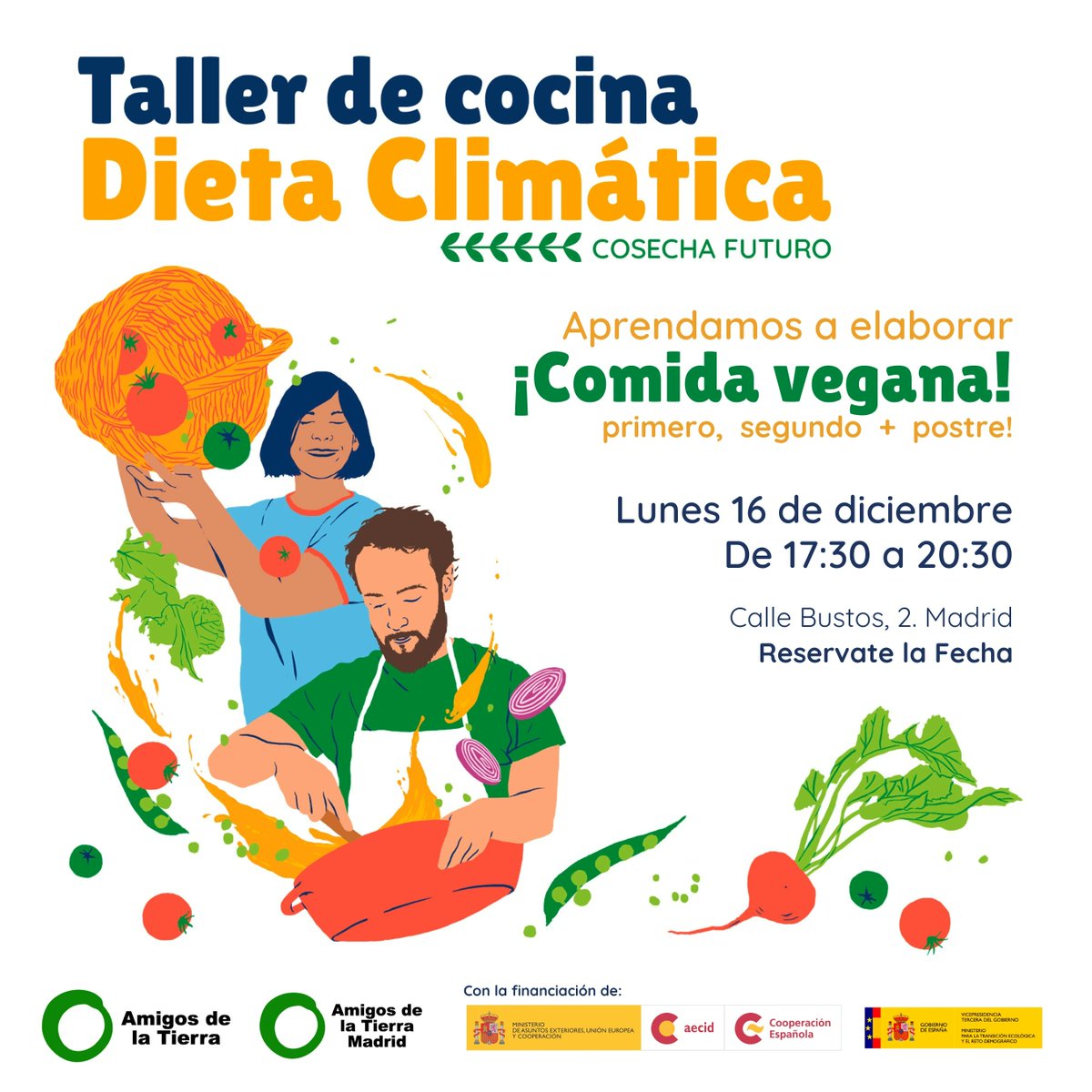 🌶️ TALLER DE COCINA VEGANA 🌶️

El próximo lunes 16 de diciembre, únete a este taller para aprender las mejores recetas de temporada con la cooperativa Veguiterráneo! 🍠🧄

🎯 Plazas limitadas: forms.gle/GgEW4GR1LniCCW…