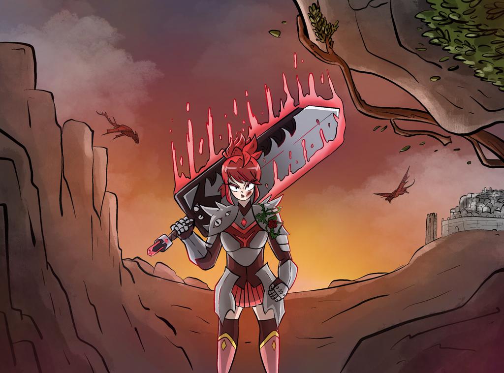 Secondo voi quanto potrebbe pesare quello spadone!?✨🔥
Disegnozzo fatto l'altro giorno in live. 💕

#digitalart #art #vtuber