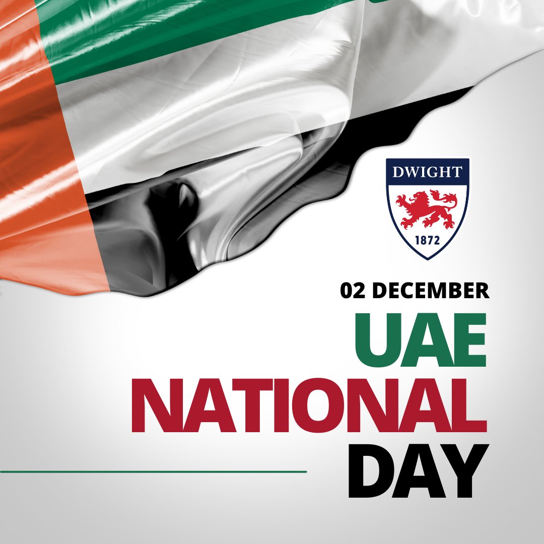 DwightSchoolDXB's tweet image. Happy UAE National Day from the Dwight School Dubai community! 

#SparkOfGenius #DwightSchoolDubai #IB #DwightDifference #UAENationalDay