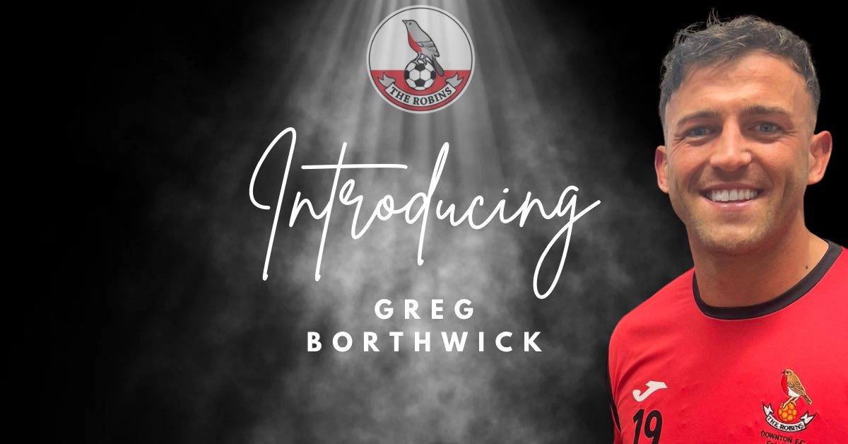 The Robins welcome goal machine <a href="/GregBorthwick/">Gregory Borthwick</a> to the Nest! 

The Wessex Premier League talisman featured and made his debut on Saturday in our win against Portland United bagging a wonderful brace &amp; assist! 

Welcome to Downton Football Club Greg! 

UTR 🔴⚪️