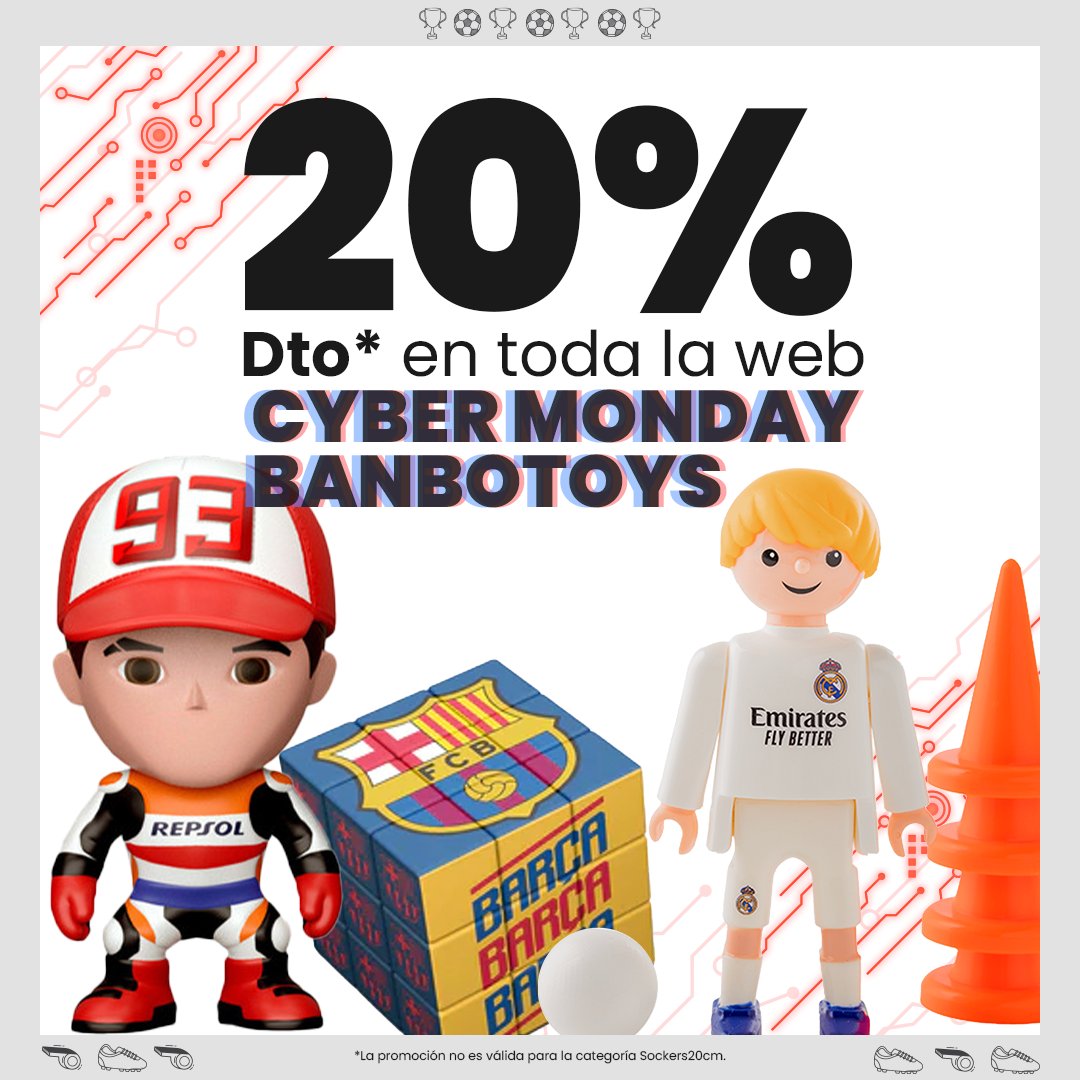 🎉✨ ¡Cyber Monday llegó a BanboToys! ✨🎉
🚨 20% OFF EN TODA LA WEB 🚨
banbotoys.com
⏰ Corre antes de que se acabe la magia! 
#CyberMonday #BanboToys