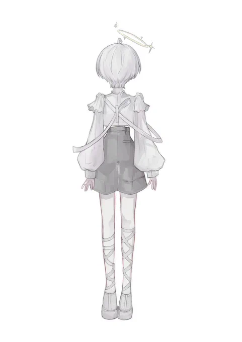 来週12月11日からの二人展の白い子のデザインですぜひ描いてくれるとうれしいです….#エーテルと白く溶ける 