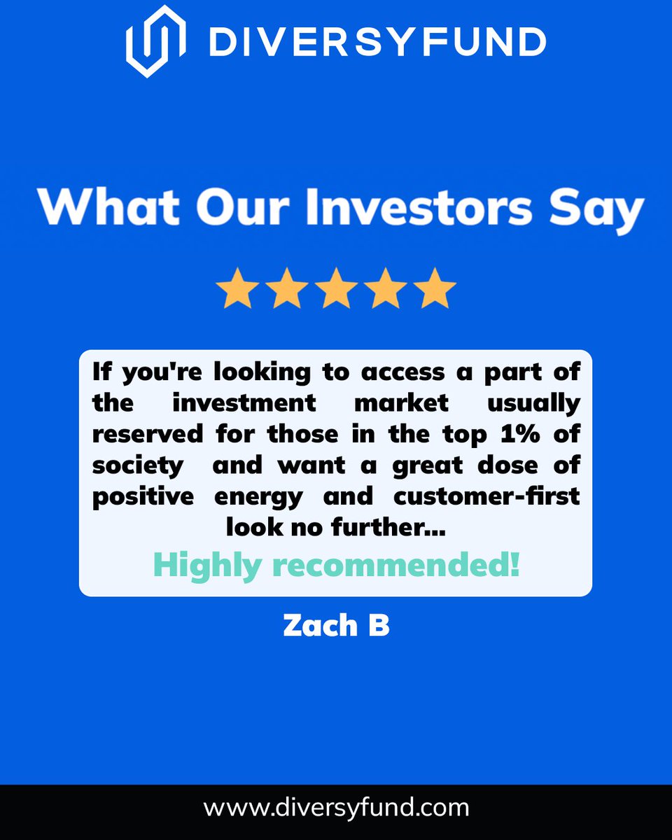 💡 Unlock opportunities once reserved for the top 1%! Start building your financial future with a platform designed to empower you. 🌟 Begin your smarter investing journey today: diversyfund.com

#smartinvesting #financialfreedom #buildyourfuture #investsmart #diversyfund