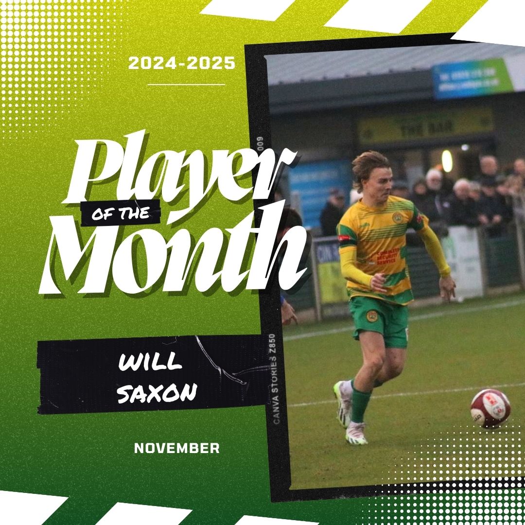🏆🏅 | THE VOTES ARE IN

With all the votes now counted we can confirm that your November player of the month is

<a href="/willsaxon7/">Will Saxon</a> - Will was pivotal in the comeback victory against Stalybridge Celtic scored 3 goals in the month alongside 2 assists.