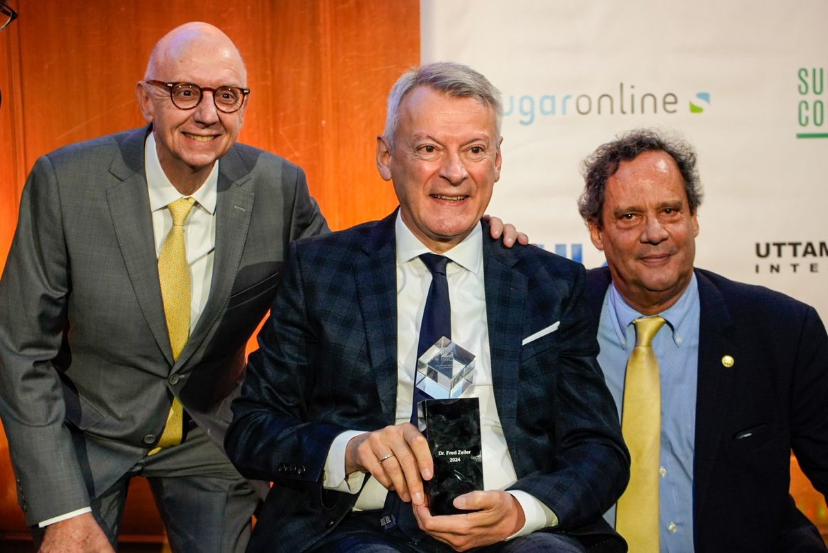 Congratulations!!! - Dr. Fred Zeller received The Plinio Nastari #ISO #Sugar Excellence Award, well deserved recognition for a career dedicated to the sucro-energetic sector.
