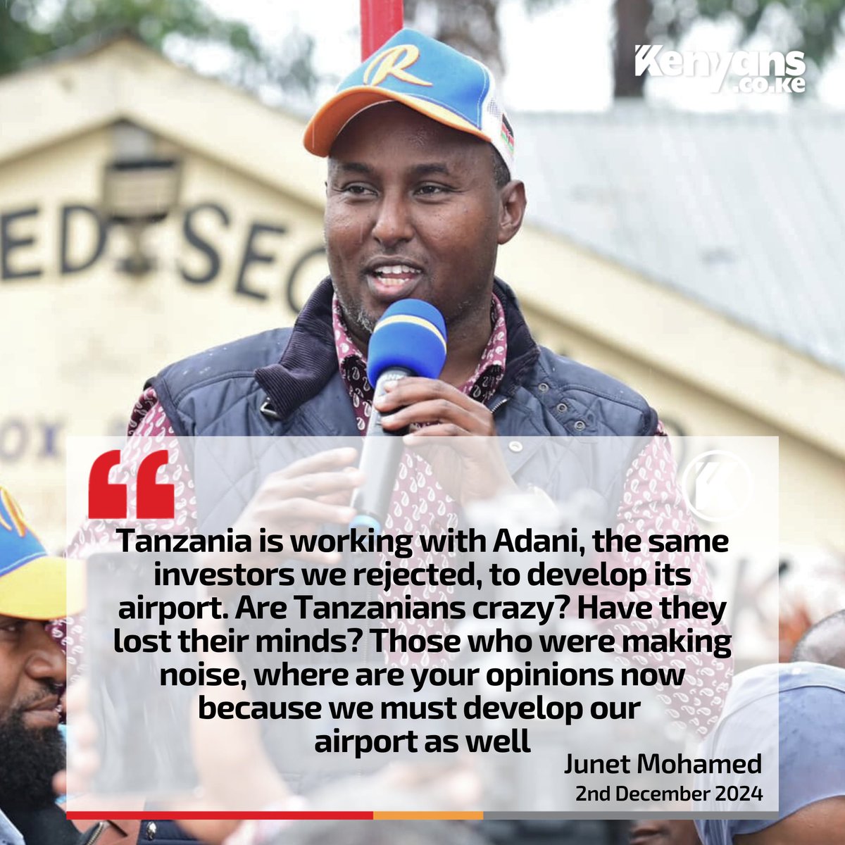 Tanzania is working with Adani, the same investors we rejected, to develop its airport. Are Tanzanians crazy? - Junet Mohamed