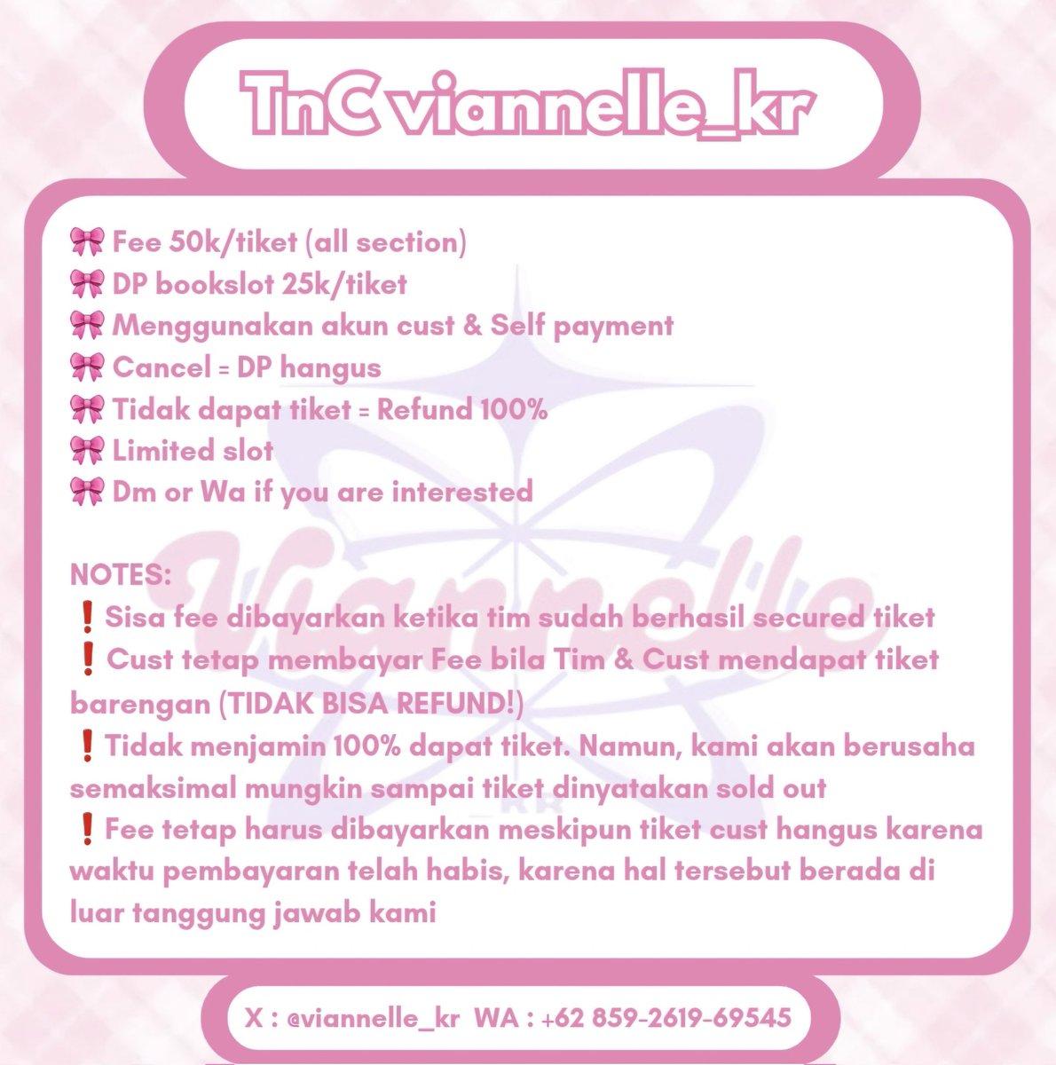 OPEN JASA WAR TIKET

[NCT 127 4TH TOUR NEO CITY : JAKARTA - THE MOMENTUM]

🎀 Fee 50k/TIX
🎀 Menggunakan akun &amp; Data diri cust
🎀 Self payment 
🎀 Limited slot for presale and gensale
🎀 100% trusted
🎀 Dm or Wa for more info

#NCT127_NEOCITY_THE_MOMENTUM_JAKARTA #NCT #zonauang