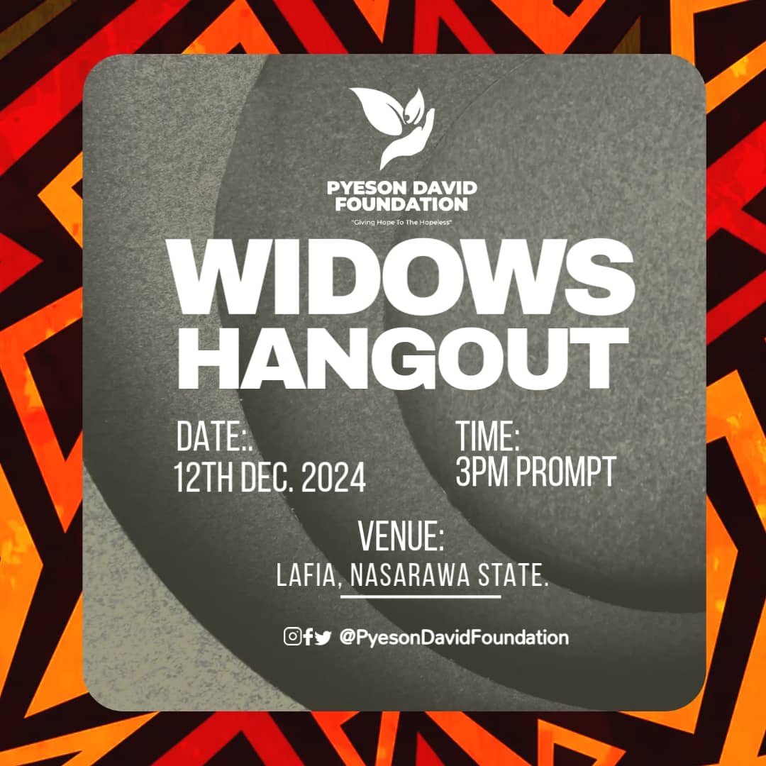PyesonD's tweet photo. Welcome to December.
The month is upon us. 
In 10 days time, we are going to reach out to widows.

It's a beautiful moment to donate and support. 

#pyesondavidfoundation
#nasarawastatesecondaryschooltour
#ngoinlafia
#Rest2024 https://t.co/eRzKQDEbap
