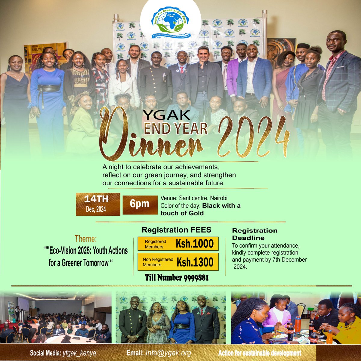The Countdown Begins! ✨🎉
Join us for the YGAK End-Year Dinner 2024 as we come together to celebrate milestones, reflect on our green journey, and ignite our vision for a sustainable future. An evening of inspiration, connection, and commitment to making a difference. Don’t miss