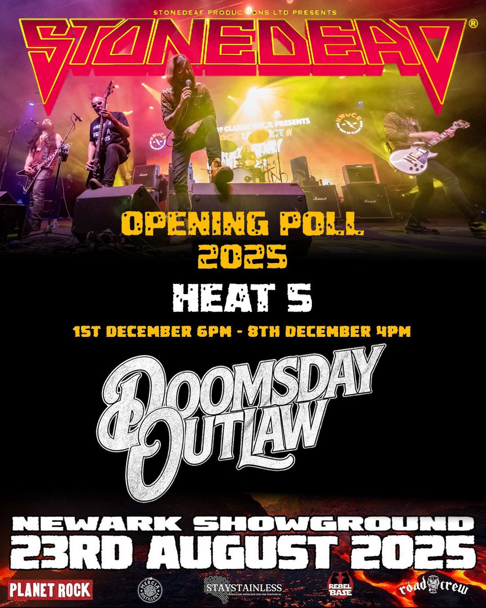 The <a href="/Stonedead_fest/">Stonedead Festival</a> opening poll Heat 5 is now live until 8th December 16.00.

A festival that we have long wanted to play, so it would be amazing if you could bung us a vote.

You can choose two artists. You may only vote once.

Think DOOMSDAY!

take.supersurvey.com/poll5345490x6b…