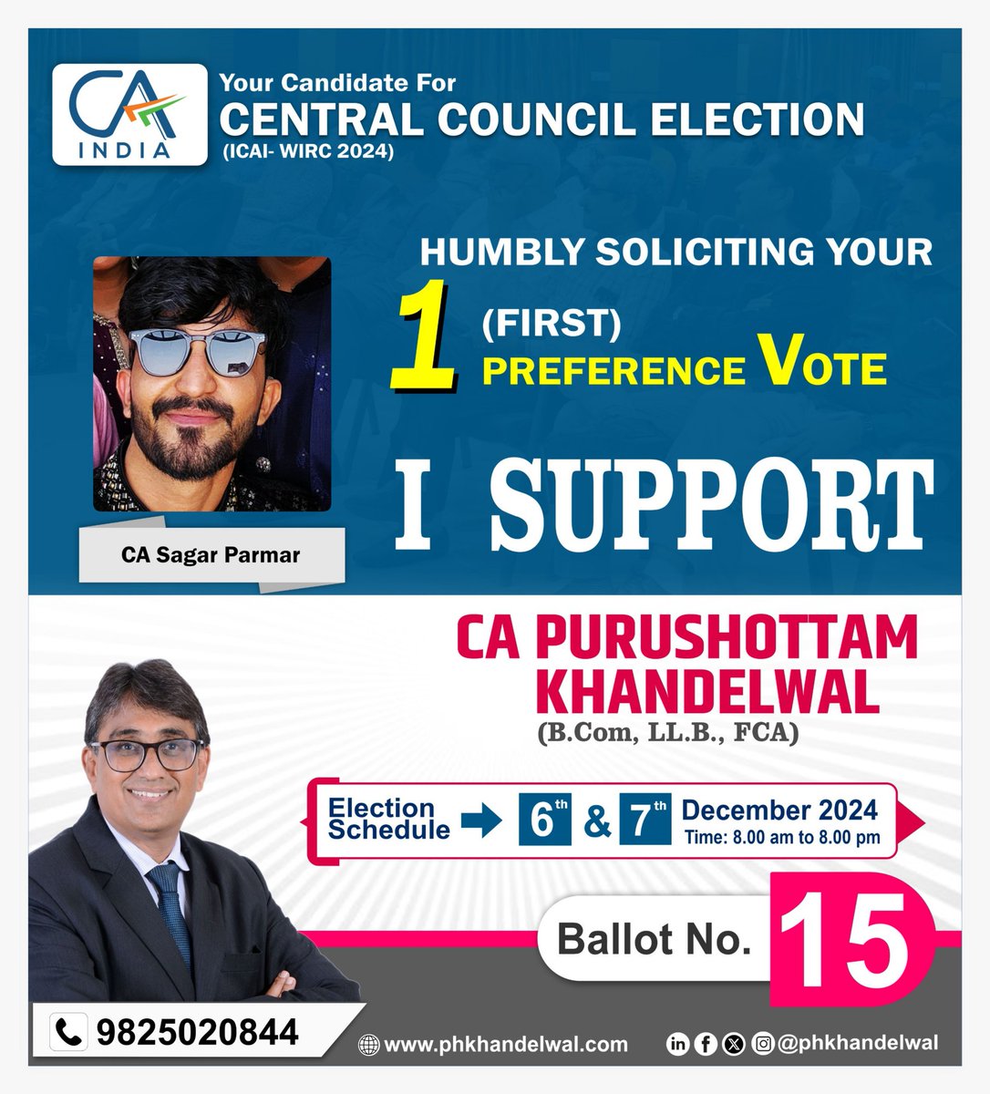 Baymax_circuit's tweet image. My 1st Preference vote to @phkhandelwal sir for upcoming Central Council ICAI 2024 election 💯

#icai #caelection #icaielection #ccm #president