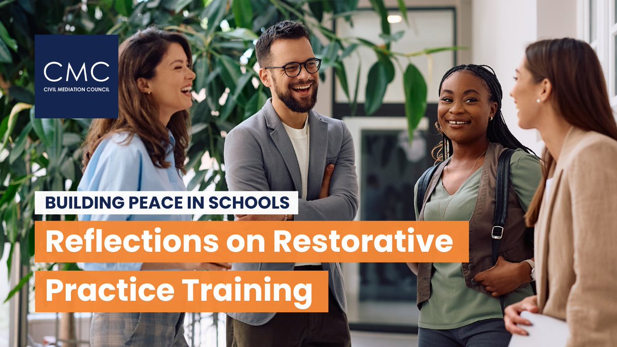 Ben Harper, <a href="/BritishQuakers/">Quakers in Britain</a>'s #Peer #Mediation Coordinator, completed training on #restorativepractices in #schools. Peer mediation empowers #students to resolve conflicts &amp; build positive #relationships. Read the article to learn more about his takeaways: civilmediation.org/restorative-pr…