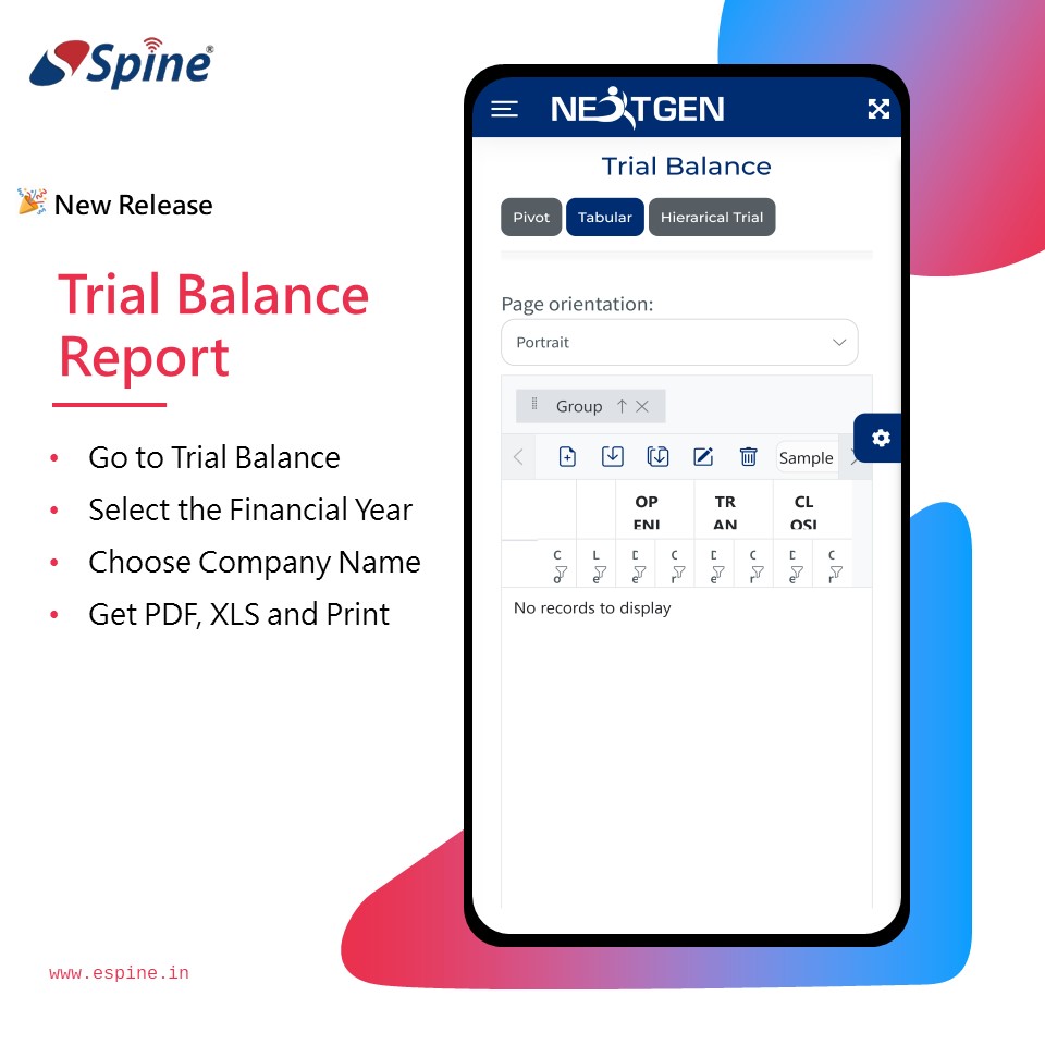 SpineBMS's tweet image. 🎉 Introducing the Trail Balance Report in SpineNEXTGEN ERP! 🎉

📊 Generate Trail Balance Reports in just a few clicks!
✅ PDF | ✅ XLS | ✅ CSV

Effortless financial management starts here.

👉 Try SpineNEXTGEN ERP today!

#SpineNEXTGEN #ERPSoftware #FinancialManagement  $xrp