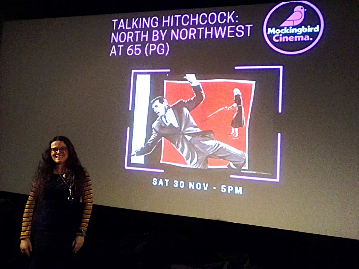 PendlePumpkin's tweet photo. Had a terrific time hosting NORTH BY NORTHWEST with @mockbirdcinema this weekend! 🎉

Thanks to everyone who supported this @hitch_pod event  &amp; to Mockingbird for having me for the 3rd time this year! Amazing audience, lots of fun energy &amp; superb Q &amp; A with my pal Tim Coleman!🎬 https://t.co/OPFwjBYwo1