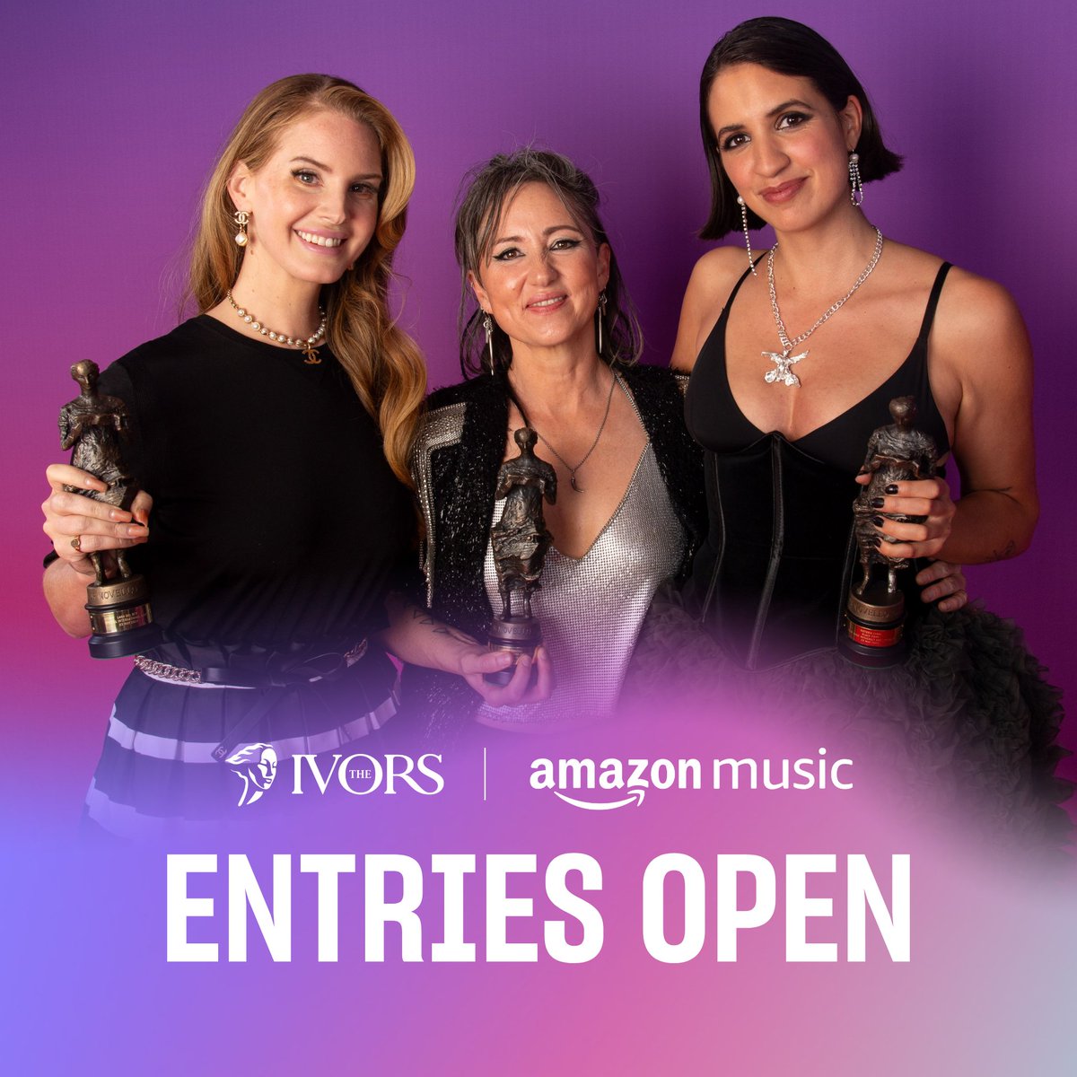 IvorsAcademy's tweet image. Entries for The Ivors with @AmazonMusic 2025 are officially open! 🎶✨
 
Visit this link to learn more about the entry process, access the rulebook, and submit your entry. 👇
ivorsacademy.com/awards/enter-o…
 
If you have any questions, please email us at awards@ivorsacademy.com 📩…