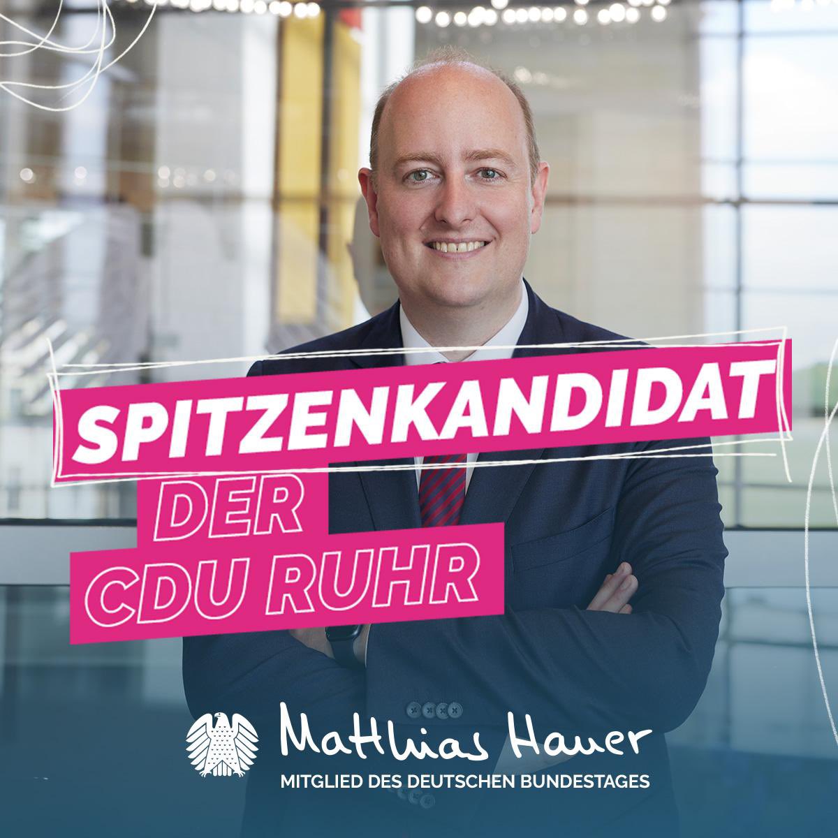 Die #CDU im #Ruhrgebiet mit ihren 18 Wahlkreisen hat mich als ihren Spitzenkandidaten zur #BTW25 aufgestellt. Herzlichen Dank für das tolle Vertrauen! Der Wahlkampf läuft sehr gut an - und wir kämpfen mit vollem Einsatz für den dringend nötigen Kurswechsel in Deutschland. 1/2
