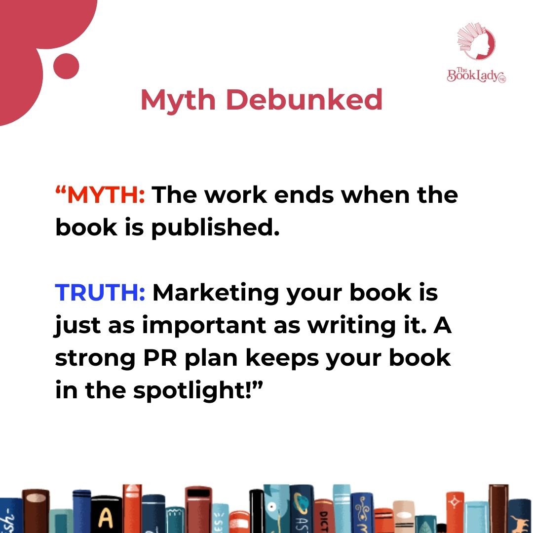 Let us help you bust these myths and create a custom PR strategy for your book. 📚 

Send a dm to get started.