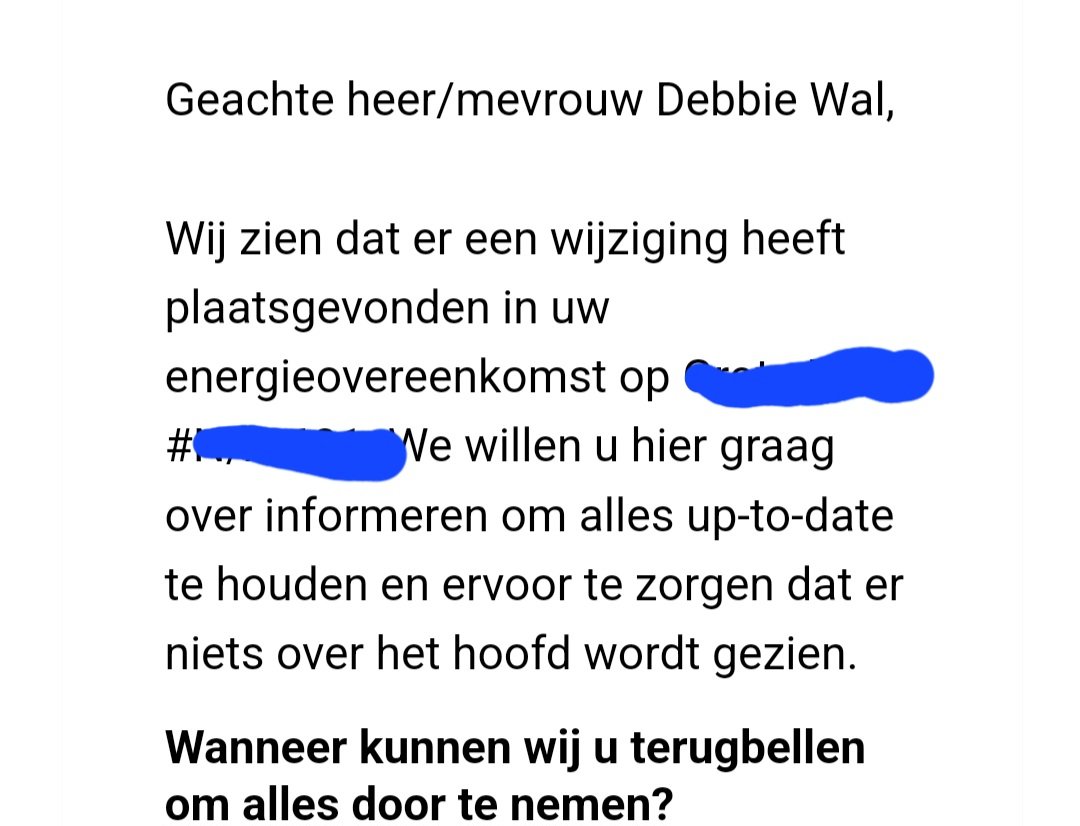Apart, #Eneco geeft dus gewoon gelijk al toe dat hun database zo lek als een mandje is! Als ik een contract verleng bij ze en ik mail krijg van een ander bedrijf dat mijn adres weet op te noemen! Misschien toch maar de verlenging ongedaan maken?!?!?!