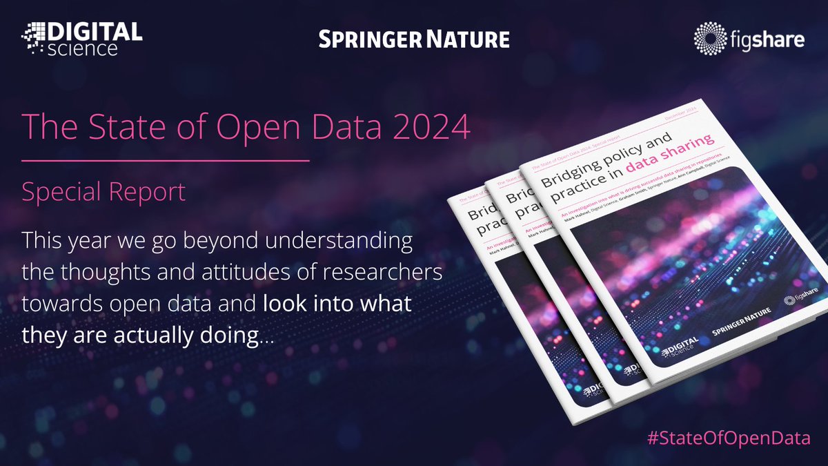 Figshare (@figshare) on Twitter photo In collaboration with <a href="/SpringerNature/">Springer Nature</a> and <a href="/digitalsci/">Digital Science</a>, we’re thrilled to share The State of Open Data 2024: Special Report.
Our new report looks into what researchers are actually doing when it comes to data sharing.
Read now: digital-science.com/state-of-open-…
#StateOfOpenData In collaboration with <a href="/SpringerNature/">Springer Nature</a> and <a href="/digitalsci/">Digital Science</a>, we’re thrilled to share The State of Open Data 2024: Special Report.
Our new report looks into what researchers are actually doing when it comes to data sharing.
Read now: digital-science.com/state-of-open-…
#StateOfOpenData