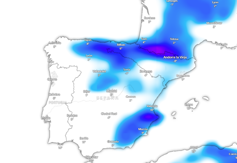 ❄️ENTRADA INVERNAL (PARTE 3) ❄️

Como venímos mostrando ya hace 3-4 días a partir del 9 de Diciembre se observa una posible entrada de aire frío que puede ser fuerte. Estamos hablando de que incluso existe la posibilidad de tener cotas de nieve muy cercanas a 0m o incluso llegar