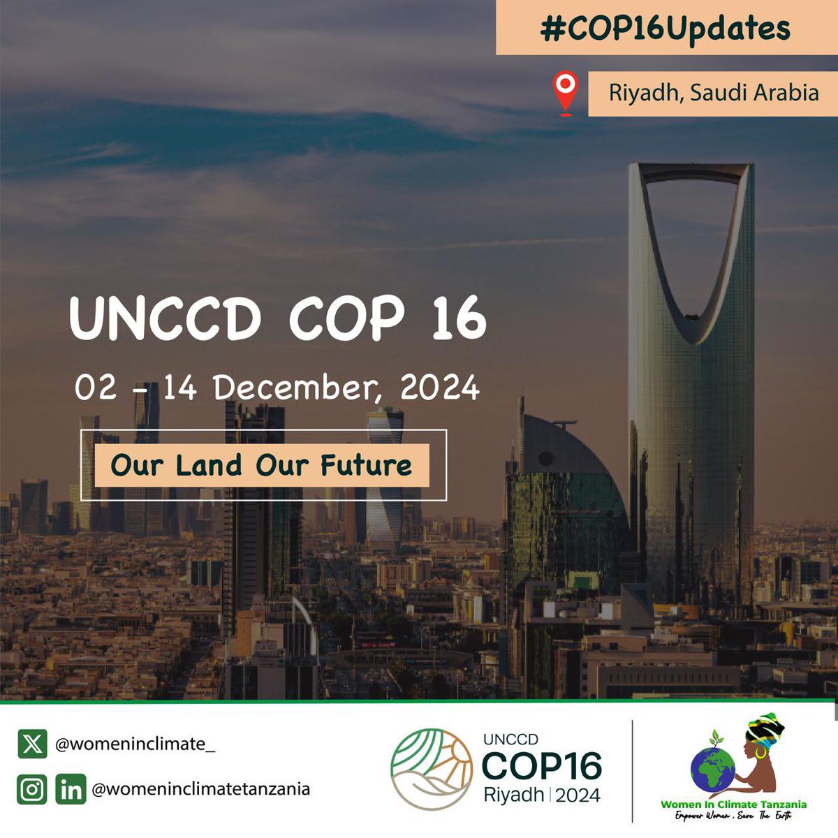COP16 is underway in Riyadh, Saudi Arabia, under the theme ‘Our Land. Our Future.’

Key discussions include land tenure, innovative restoration solutions, and gender-responsive climate action.

#COP16 #LandRestoration #DroughtResilience #ourlandourfuture