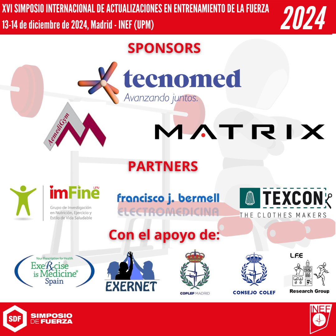 Alejandro San Juán, Javier Rueda y Gonzalo Garrido impartirán el Workshop 2 (Sábado) en el XVI Simposio de Fuerza titulado: “Valoración neuromuscular, plataformas y EMG” ¡No te lo pierdas! <a href="/inefmadrid/">FCCAFyD (INEF). UPM</a>