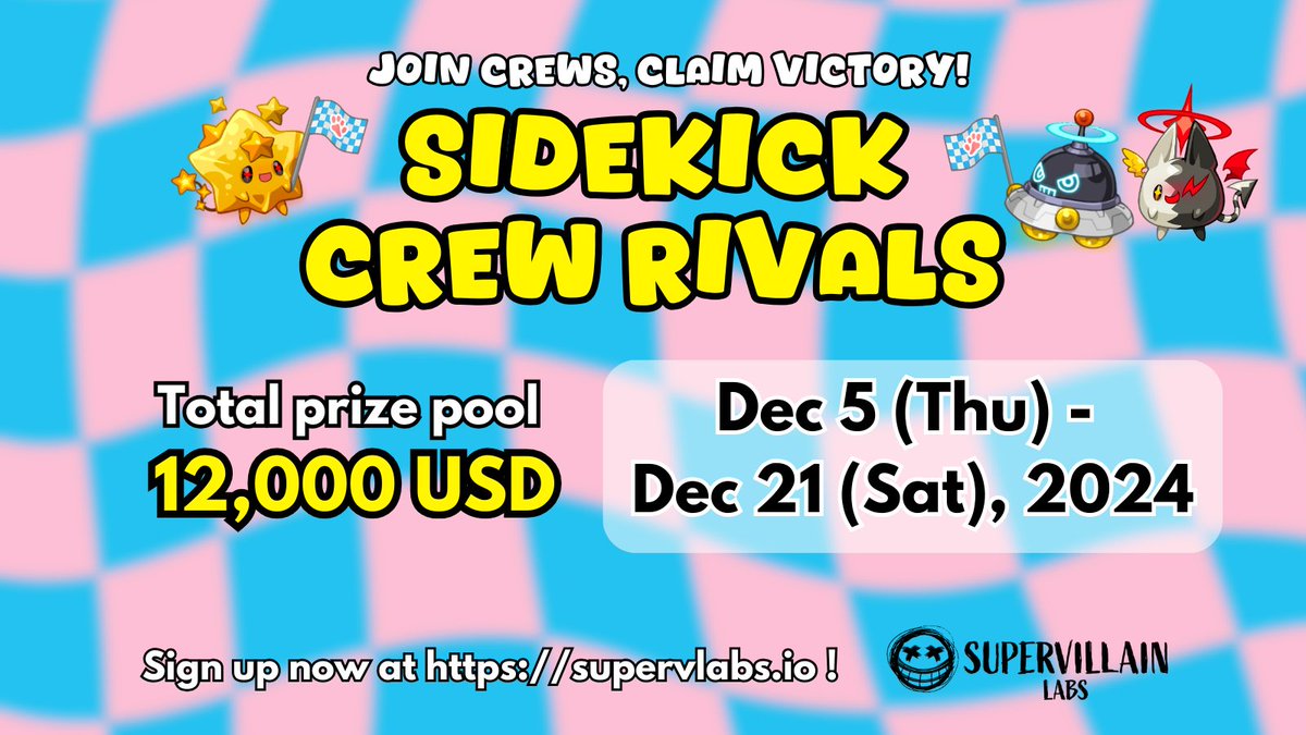 😈Are you the type who saves the best for last? It’s the final month of 2024, and we’re bringing you our biggest event yet: SIDEKICK CREW RIVALS!

Check out the basics about the event in this thread!🧵👇