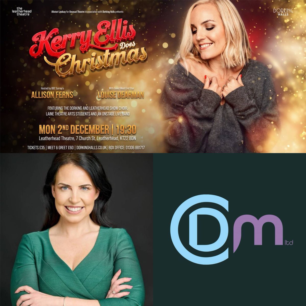CDM (@cdmltdagency) on Twitter photo Client ALLISON FERNS (<a href="/AllisonFerns1/">Allison Ferns</a>) will be hosting Kerry Ellis Does Christmas tonight at The Leatherhead Theatre, Surrey. The concert is produced by Unusual Theatre. <a href="/Lhdtheatre/">Leatherhead Theatre</a> <a href="/TheatreUnusual/">Unusual Theatre</a> Client ALLISON FERNS (<a href="/AllisonFerns1/">Allison Ferns</a>) will be hosting Kerry Ellis Does Christmas tonight at The Leatherhead Theatre, Surrey. The concert is produced by Unusual Theatre. <a href="/Lhdtheatre/">Leatherhead Theatre</a> <a href="/TheatreUnusual/">Unusual Theatre</a>