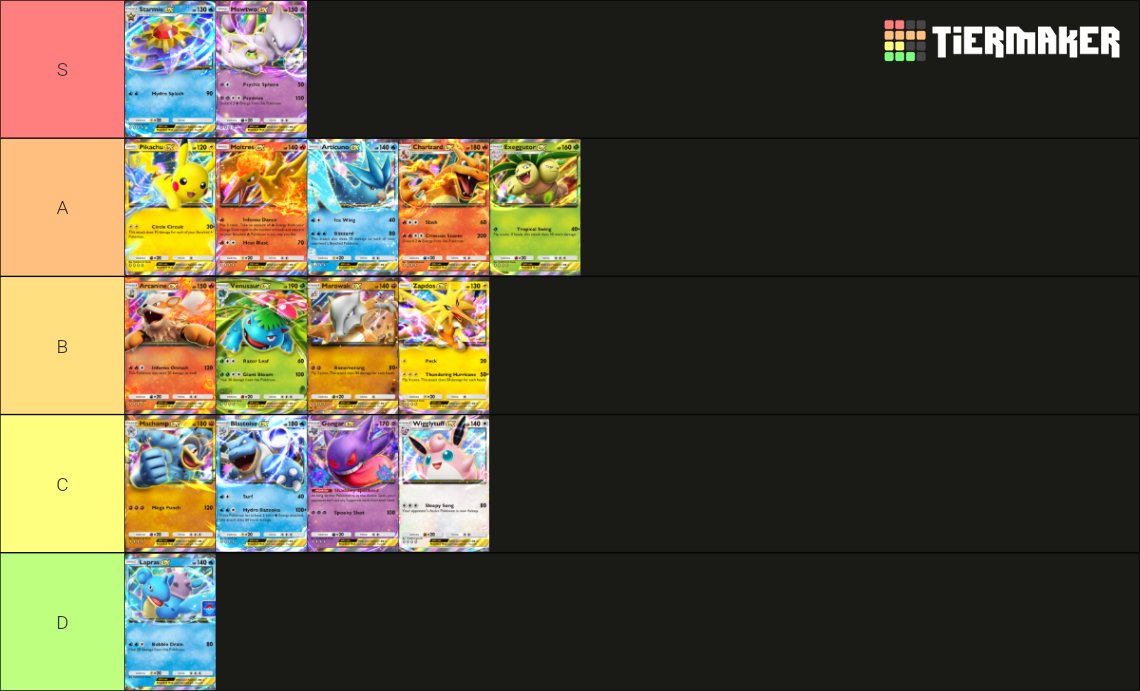 My Personal Tier List Of Ex Cards after 1 Month playing #PokemonTCGPocket